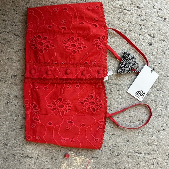 dRA XS cotton NWT bustier delicate floral crop tank! Lux bravd FREE 150 or more - Picture 9 of 10